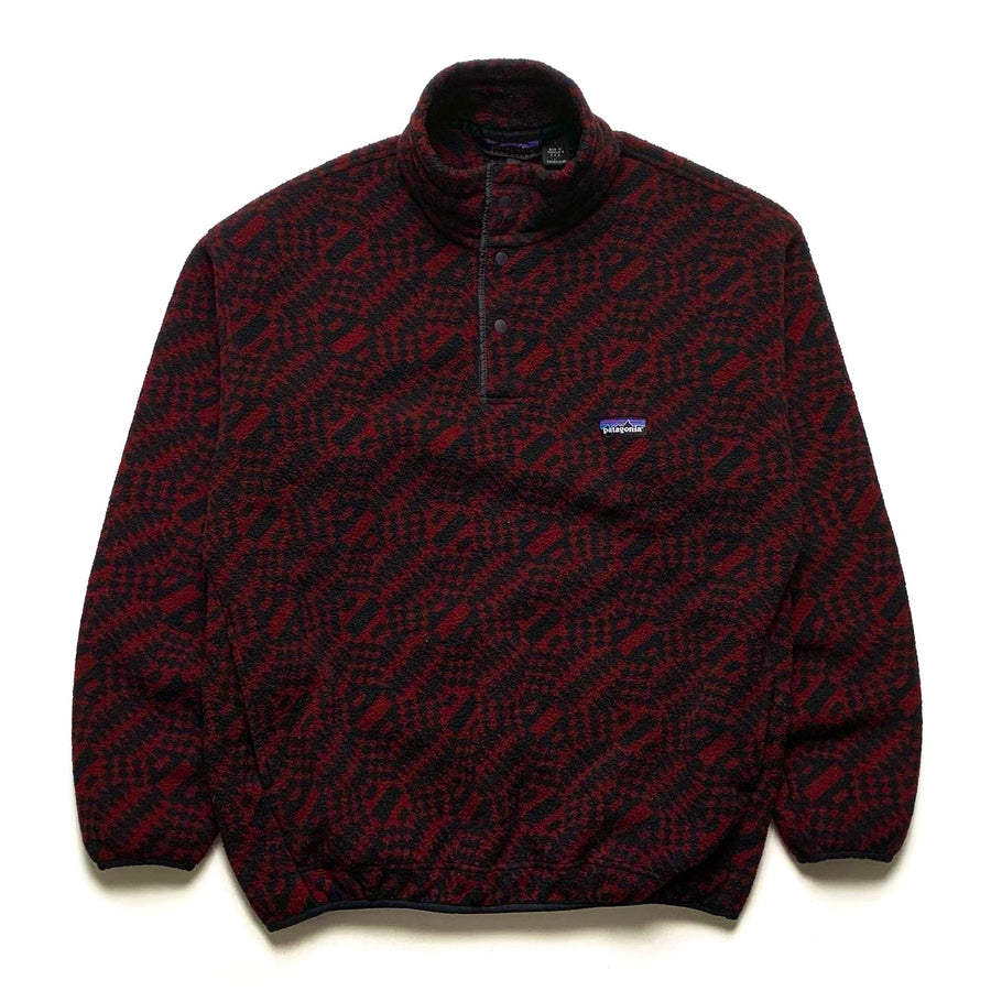 FA98 Patagonia Printed Synchilla Snap-T, P’op: Black & Red (L)