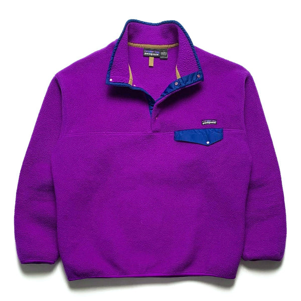 FA93 Patagonia Synchilla Snap-T, Bright Purple & Cobalt (L)