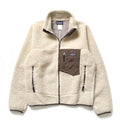 2008 Patagonia Classic Retro-X Jacket, Natural & Mushroom (S/M)