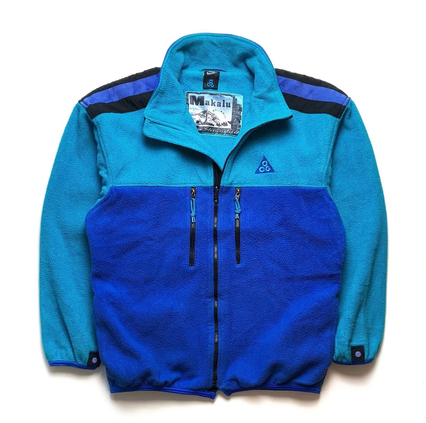 1989 Nike ACG Makalu Fleece Jacket, Blue (L)