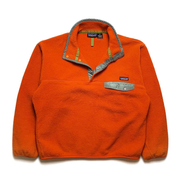 FA’98 Patagonia Synchilla Snap-T, Orange/Grey/Blue (M)