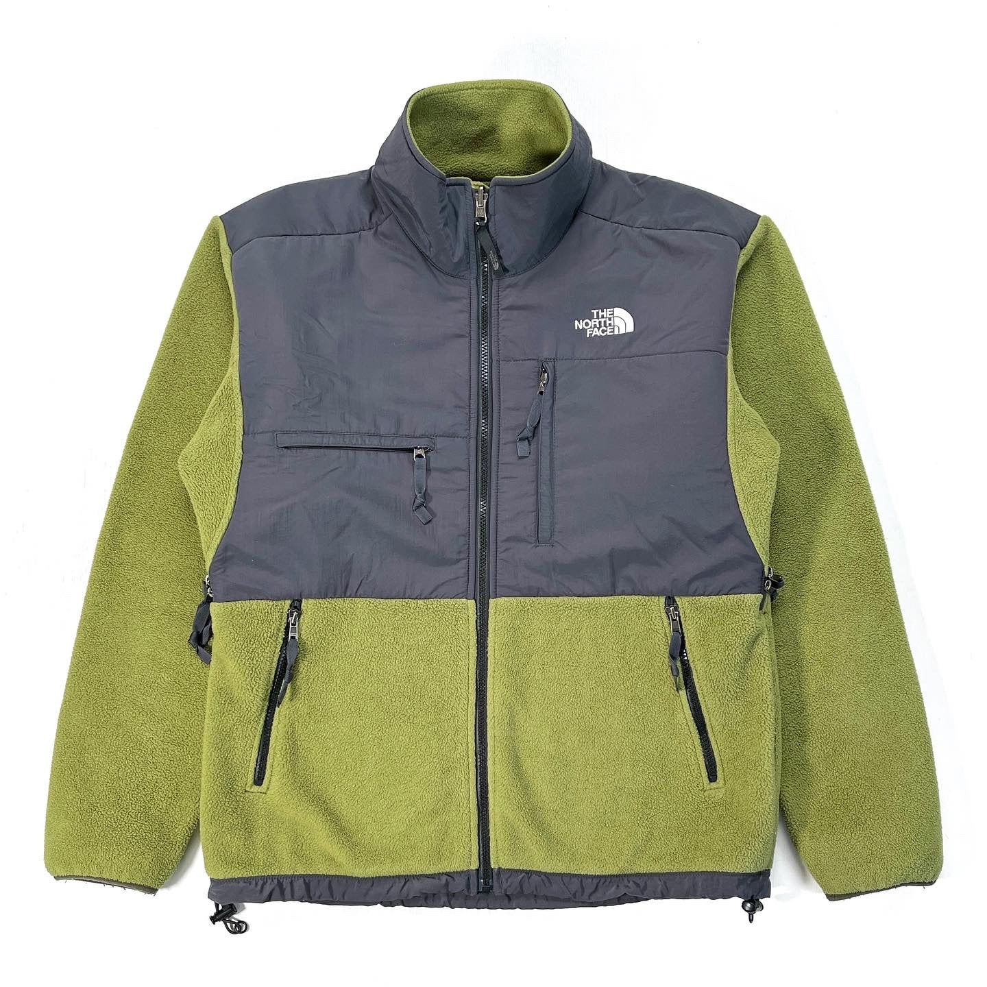 2000s The North Face Denali Fleece Jacket, Olive & Charcoal (S/M)