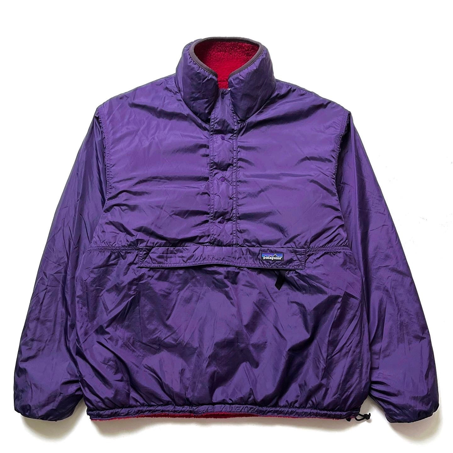 1996 Patagonia Reversible Pile Glissade Pullover, Cranberry (L)