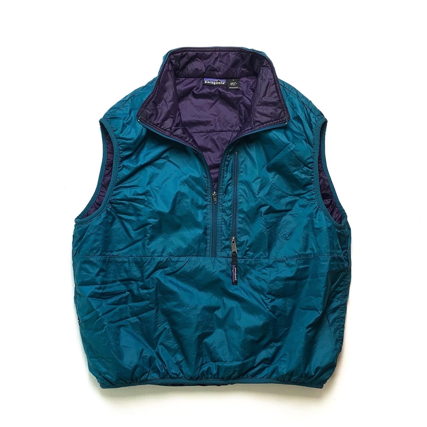 SP’96 Patagonia Puffball Vest, Teal/Purple (L)