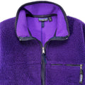 1990 Patagonia Made In The U.S.A. Retro Pile Cardigan, Eggplant (M)