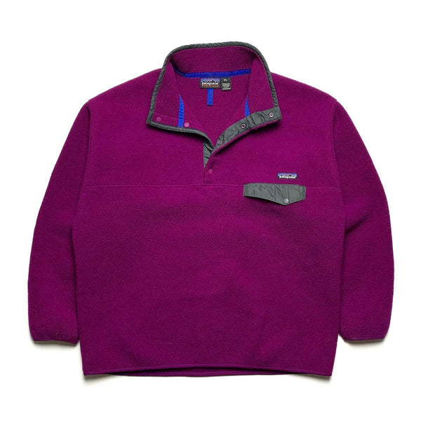 FA99 Patagonia Synchilla Snap-T, Magenta/Grey (XL)