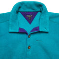 SP90 Patagonia Collared Synchilla Sweater, Teal & Purple (L)