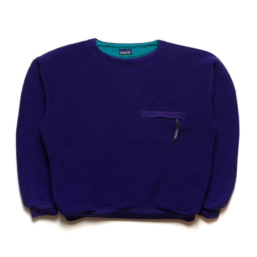 FA’90 Patagonia Synchilla Sweater, Purple/Teal (M/S)