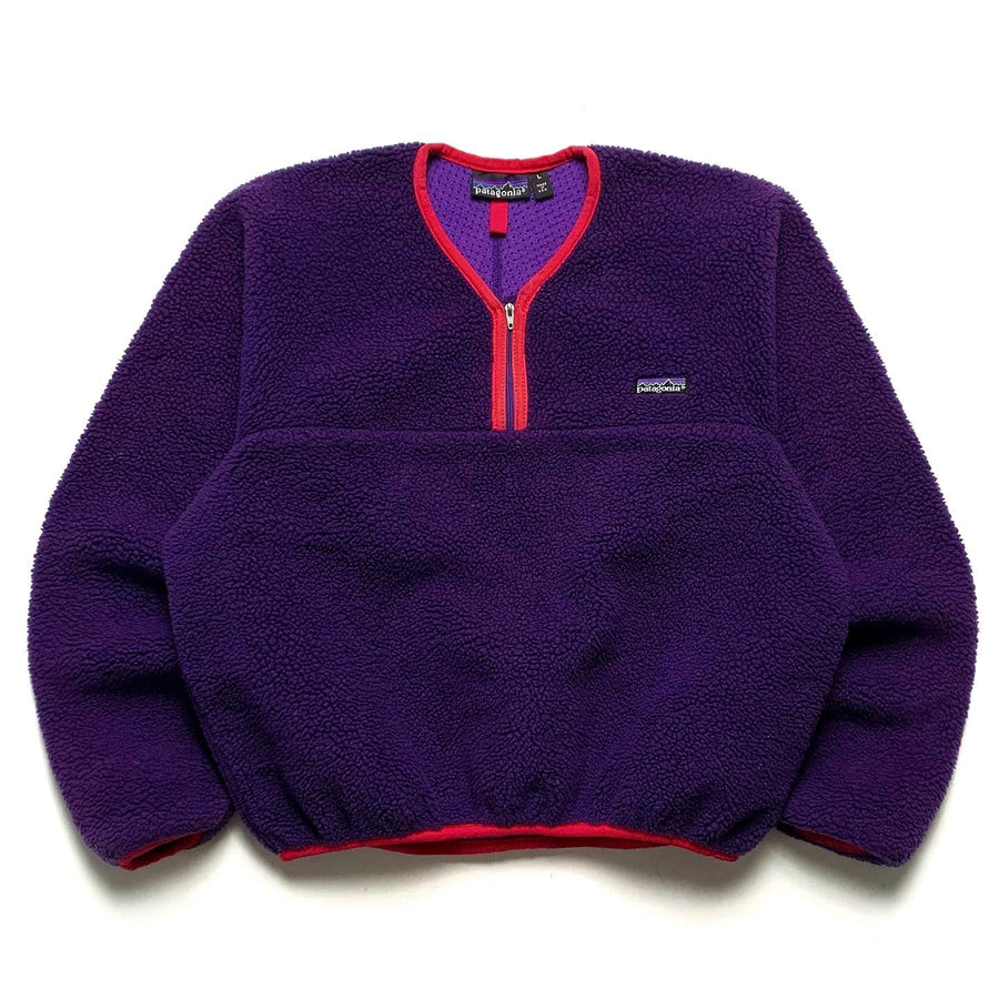 Fall 1990 Patagonia Retro Pile Paddling Pullover, Purple & Red (M)