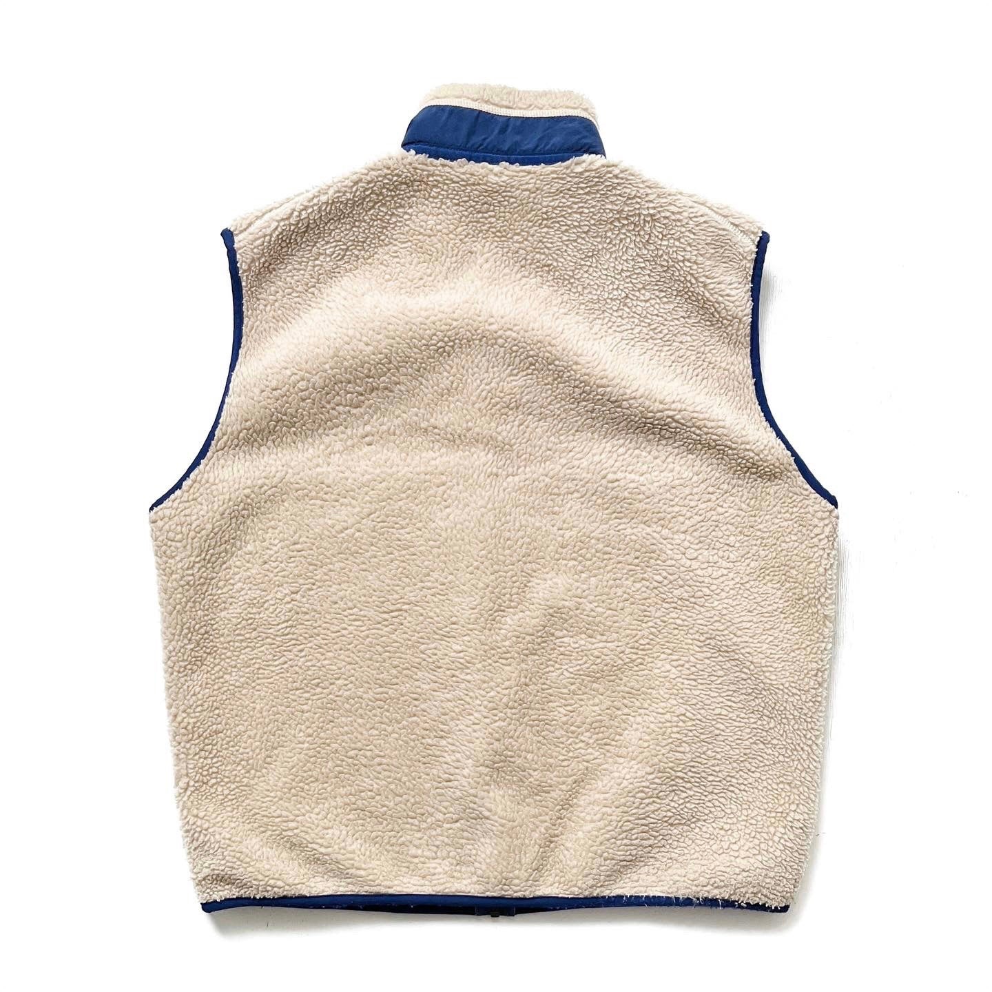 2000 Patagonia Classic Retro-X Vest, Natural & Storm Blue (L)