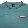 1990s Patagonia Organic Cotton L/S Oval Logo T-Shirt, Teal (M)
