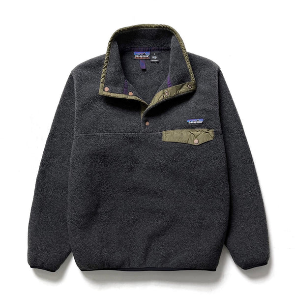 1998 Patagonia Synchilla Snap-T, Black Heather & Tea Leaves (S)