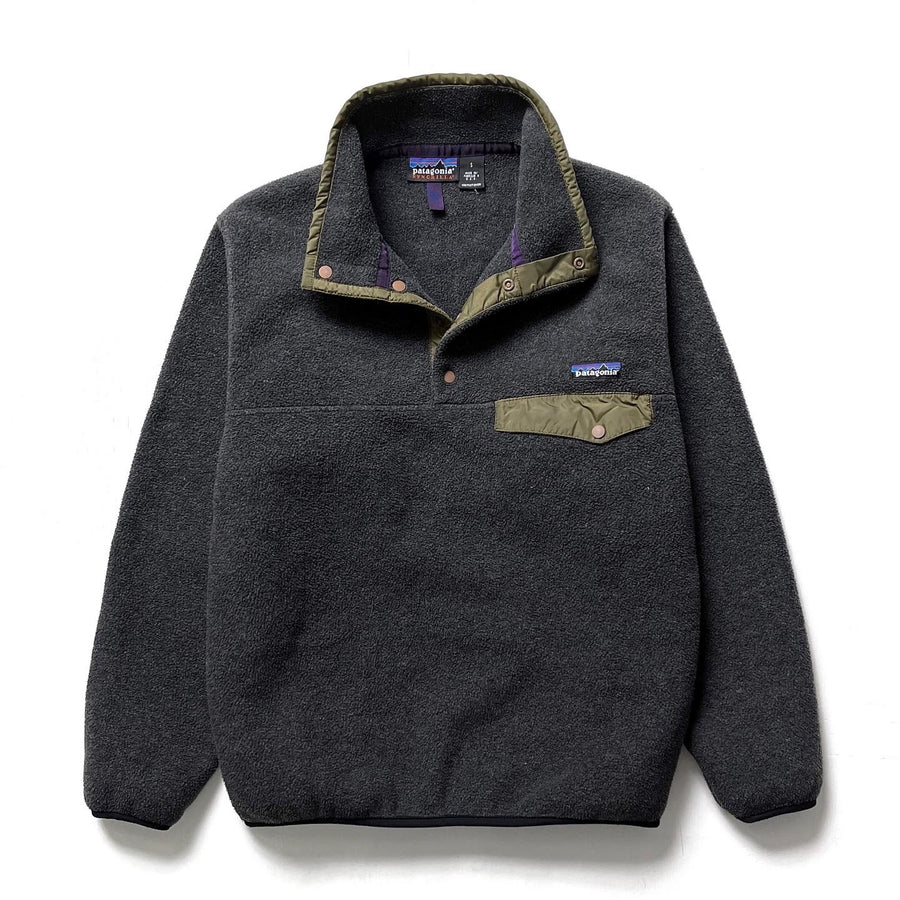 1998 Patagonia Synchilla Snap-T, Black Heather & Tea Leaves (S)