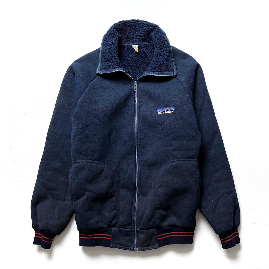 Early 1980s Patagonia Pile Jacket, Navy & Red (S/M)