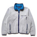 1991 Patagonia Retro Pile Cardigan, Heather Grey & Bright Navy (XL)