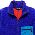 1990 Patagonia Retro Pile Cardigan, Cobalt & French Red (M)