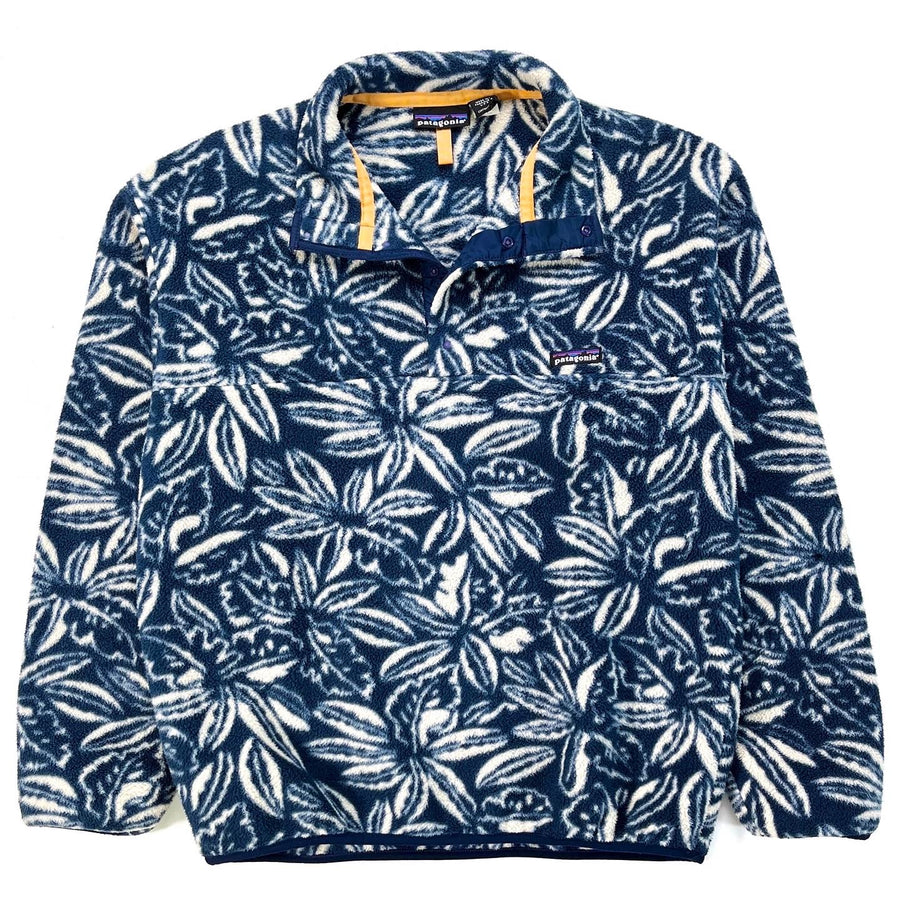 1994 Patagonia Printed Synchilla Snap-T, Tropical: Ink Blue (M)