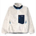 2022 Patagonia Mens Classic Retro-X Jacket, Natural & Classic Navy (M)