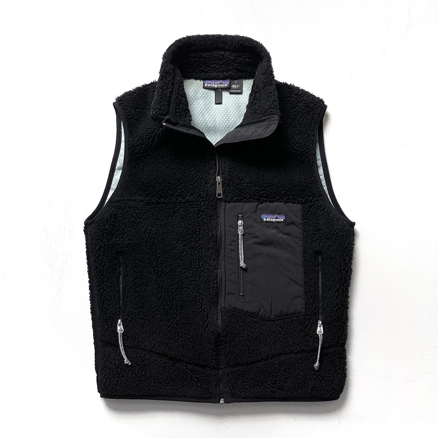 2000 Patagonia Made In The U.S.A. Classic Retro-X Vest, Black (S)