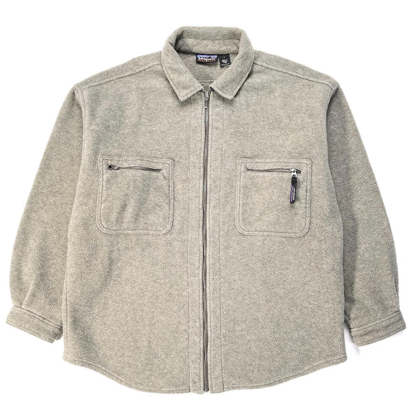 1999 Patagonia Heavy Synchilla Overshirt, Oatmeal Heather (XL)