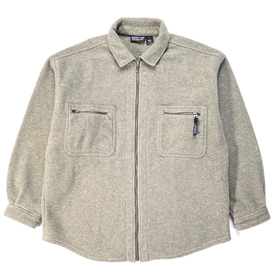 1999 Patagonia Heavy Synchilla Overshirt, Oatmeal Heather (XL)