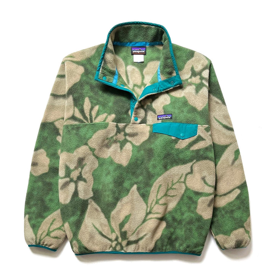 2015 Patagonia Printed Synchilla Snap-T, Spice Garden: Green (M/L)