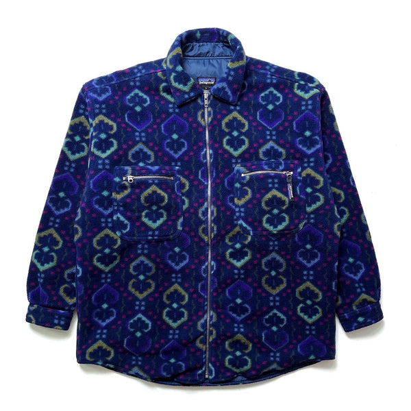 1994 Patagonia Printed Synchilla Overshirt, Tapestry: Ink (XL)