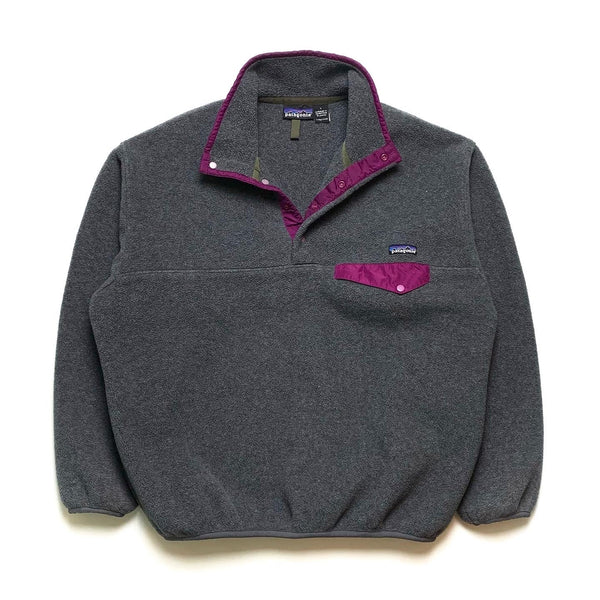 FA’94 Patagonia Synchilla Snap-T, Grey/Magenta (L)