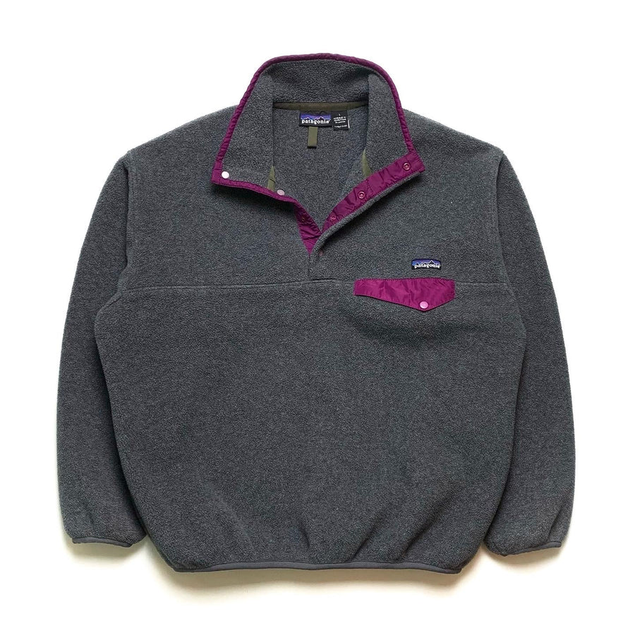 FA’94 Patagonia Synchilla Snap-T, Grey/Magenta (L)