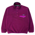1995 Patagonia Synchilla Snap-T, Plum & Carbon (M)