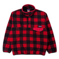 2014 Patagonia Printed Synchilla Snap-T, Fuzzy Plaid: Wax Red (M/L)