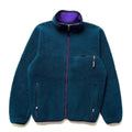Fall 1990 Patagonia Retro Pile Cardigan, Bluegrass & Purple (M)