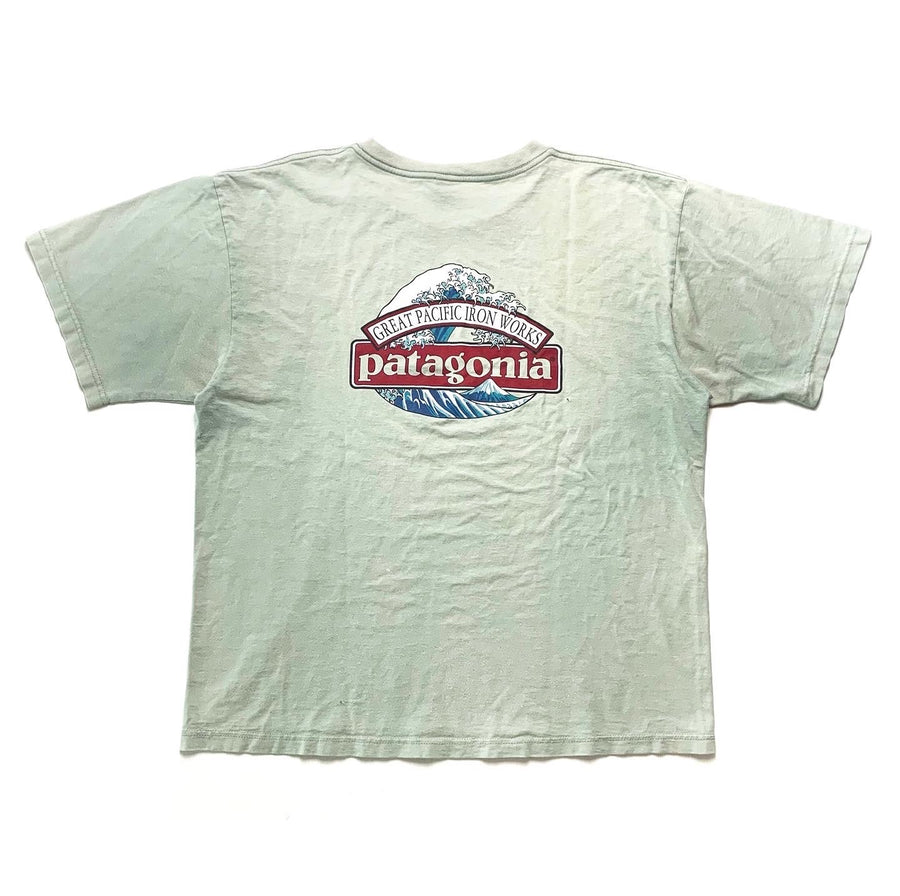 1990s Patagonia Hokusai Wave Tee, Green (L)