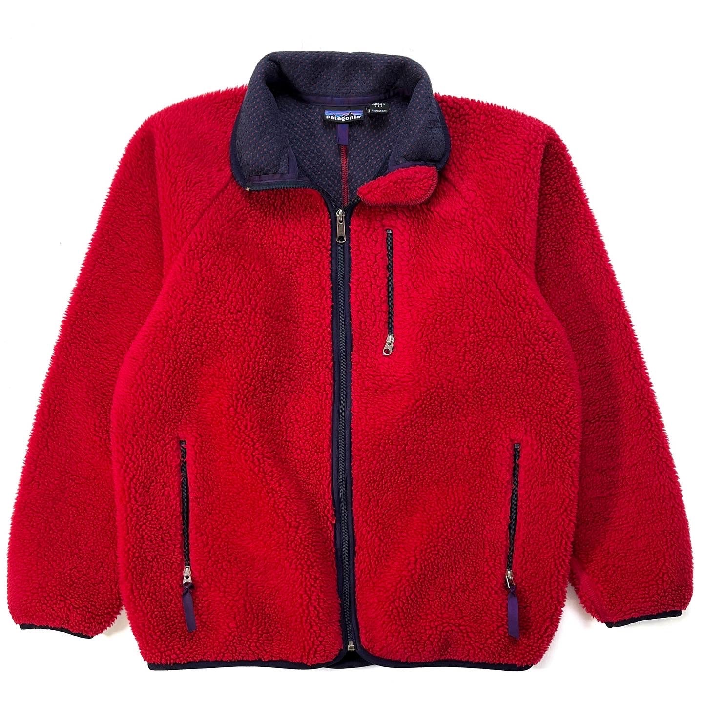 1996 Patagonia Made In The U.S.A. Retro Pile Cardigan, Burnt Chili (L)