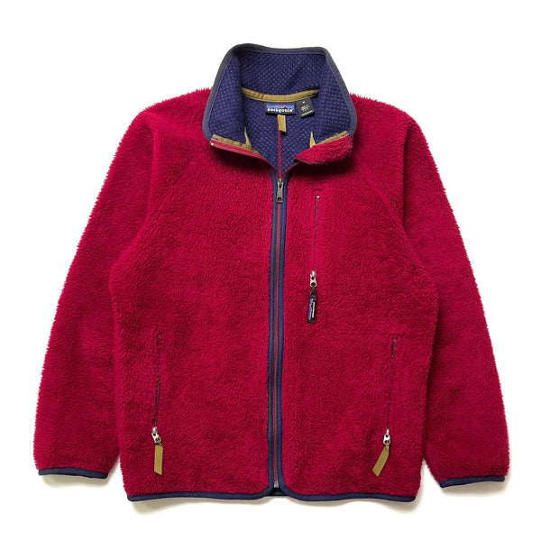 1997 Patagonia Made In The U.S.A. Retro Pile Cardigan, Cranberry (M)