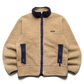 FA94 Patagonia PEF Retro-X Jacket, Natural & Classic Navy (XL/L)