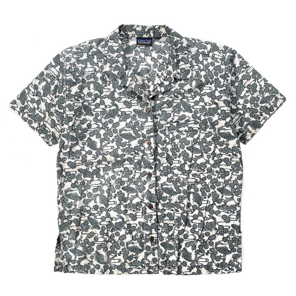 Early 1990s Patagonia Womens A/C Print Shirt, Koi Fish Print (M)