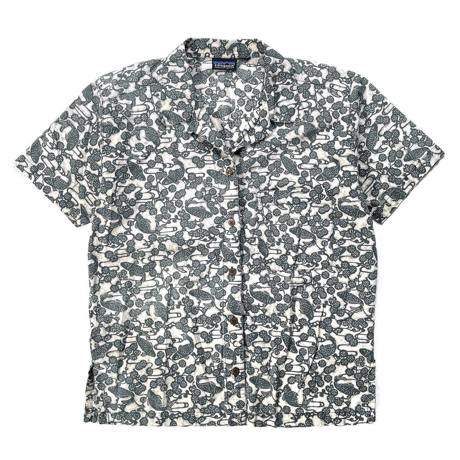 Early 1990s Patagonia Womens A/C Print Shirt, Koi Fish Print (M)